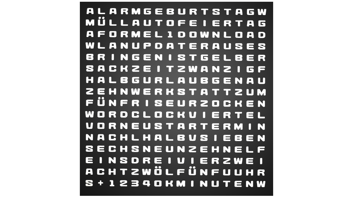 Bild Wortuhr